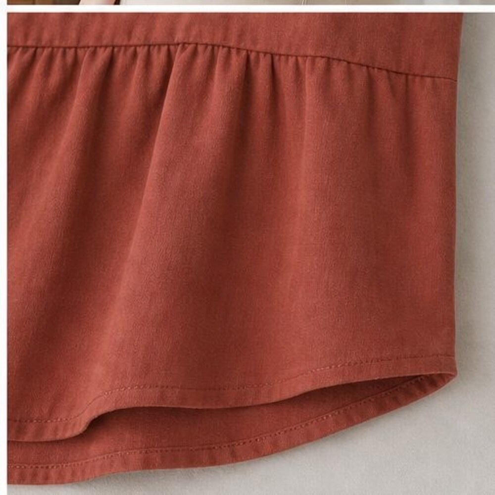 Rust Puff Sleeve Top - Picture 6 of 6
